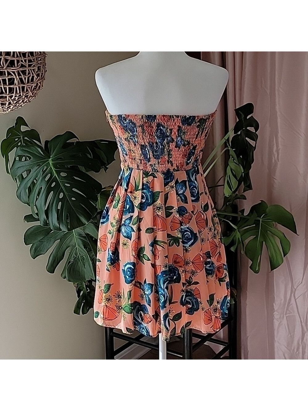 Pink Owl Bustier Mini Dress Size Medium EUC - Picture 3 of 10